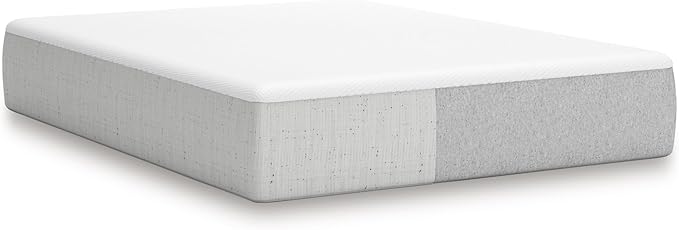 Signature Design by Ashley Twin Size Cool Max 12 Inch Medium Plush Cooling Gel Infused Memory Foam Mattress for Pressure Relief, Fiberglass Free, Mattress in A Box