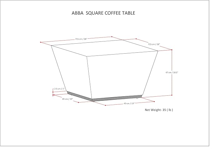 SIMPLIHOME Abba Square Coffee Table - 28 inch Wide Solid Mango Wood Modern Cocktail Table in White Wash, Contemporary Table for Living Room with Low Profile Block Design, Assembled