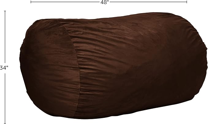 Sofa Sack Bean Bag Chair Cover, 6-Feet, Chocolate