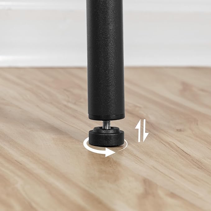 HOOBRO Bar Stools Set of 4, Counter Height Stools, Kitchen Round Height Stools, Bartools with Metal Frame and Smooth Top, for Kitchen, Bar, Cafe, Dining Room, Rustic Brown and Black BF03BYP401N1