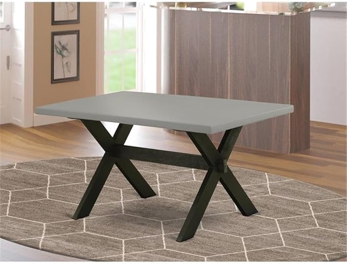East West Furniture XT696 X-Style Mid-Century Modern Dining Table - a Rectangle Wooden Table Top with Stylish Legs, 36x60 Inch, Multi-Color