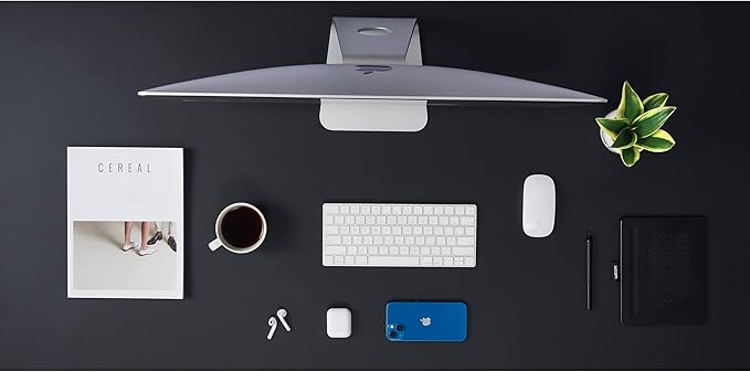 Kaboon 45x20 inch Black Table Top Universal, Solid One-Piece Desktop, Reversible Melamine Countertop, Double Desks, L-Desk DIY