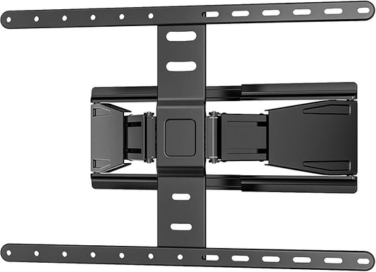 WALI Ultra Slim Full Motion TV Wall Mount Bracket for Most 43-90 Inch Flat Screen TVs, Swivel, Tilt & Extension TV Articulating Mount, Max Mounting Holes 600x400mm, Holds up to 132lbs(TTM-4), Black