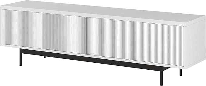 Henn&Hart Whitman, 70'' Rectangular TV Stand, White