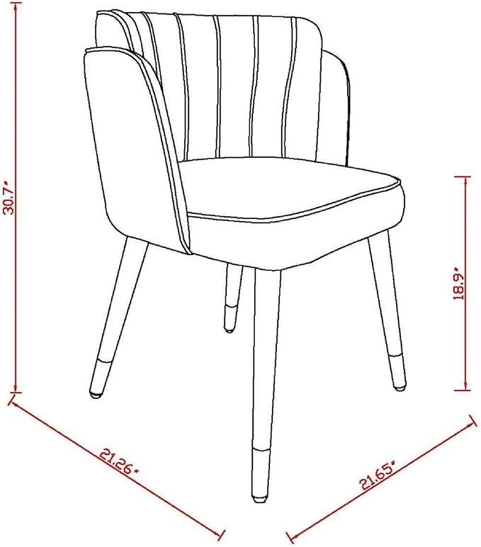 Manhattan Comfort Zephyr Modern Velvet Dining Chair, Solid Wood Frame with Gold-Tipped Splayed Legs, High Density Foam Padding, Vintage Design, Tulip Inspired Accent Furniture, Royal Blue