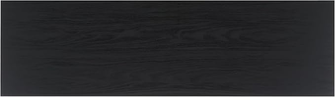 SAFAVIEH Aino TV Stand for up to 60" Flatscreen – Black, 2 Sliding Doors with Interior Storage, 1 Open Shelf, Entertainment Media Console (MED9619B)