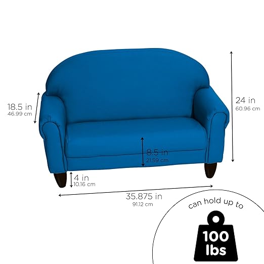 Children's Factory As We Grow Toddler Sofa, Flexible Seating for Daycare or Preschool, Kids Reading Couch, Playroom Furniture, Deep Water