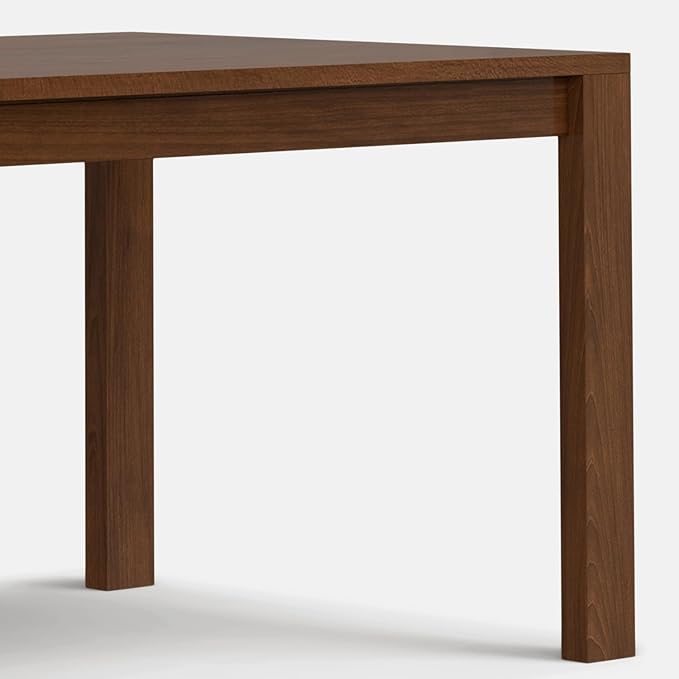 SIMPLIHOME Wilson Dining Table, Solid Wood Walnut Veneer, 60 x 36 inches, Transitional-Style Rectangular Kitchen Table for up to 6 People