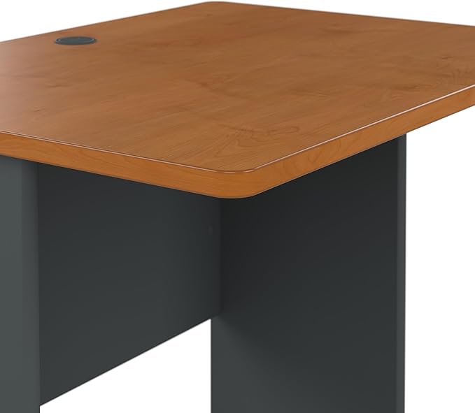 Bush Business Furniture Series A 36W Desk in Natural Cherry and Slate