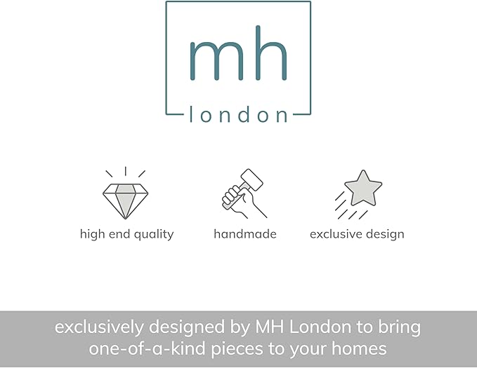 MH London Lydia Round Small End Table & Side Table Solid Wood, Natural top with Black Metal Legs, Nightstand, 15.75"x15.75"x18"