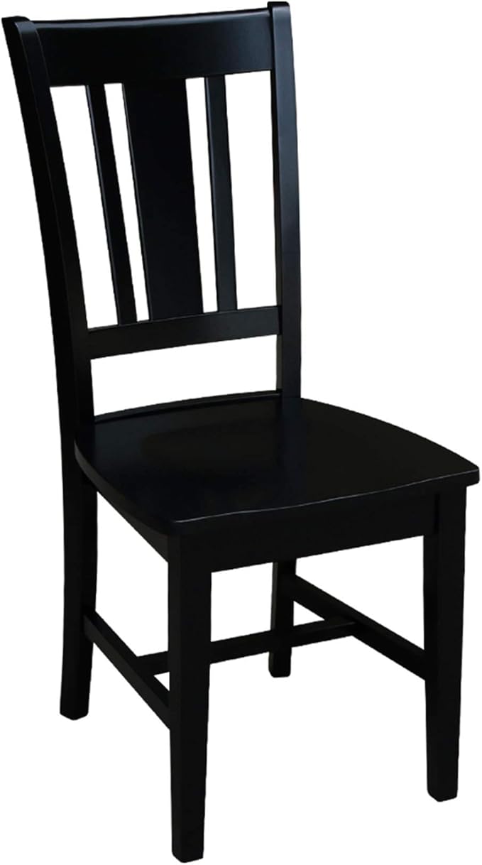 Set of Two San Remo SplatBack Dining Chairs, Black