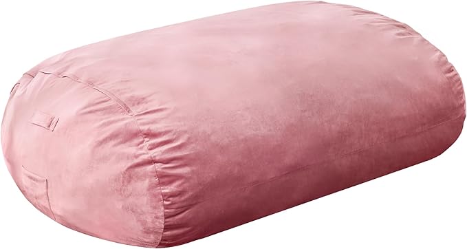 Hobestluk 4FT Bean Bag Chair Large Beanbag with Removable Cover Adult Bean Bag Chair with Portable Handle Desgin for Living Room Bedroom (Pink, 4FT)