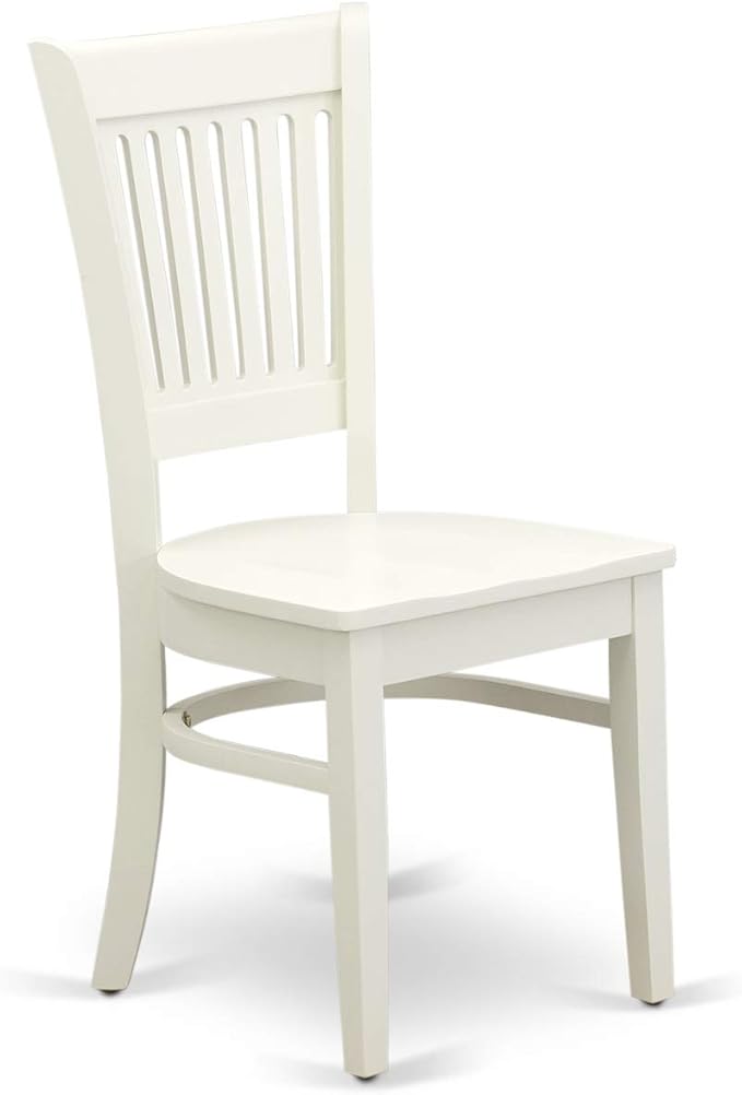 East West Furniture NDVA3-LWH-W 3 Piece Modern Dining Table Set Contains a Rectangle Wooden Table with Dropleaf and 2 Dining Chairs, 30x48 Inch, Linen White
