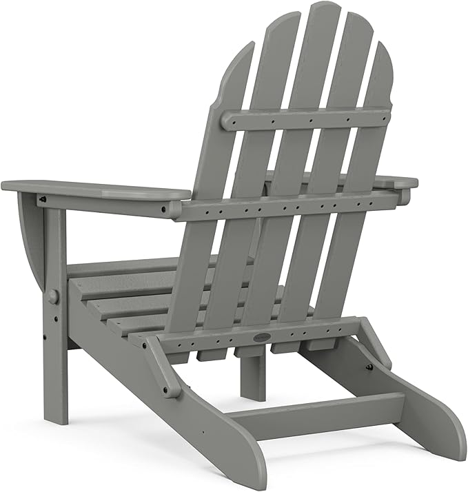 POLYWOOD AD5030GY Classic Folding Adirondack, Slate Grey