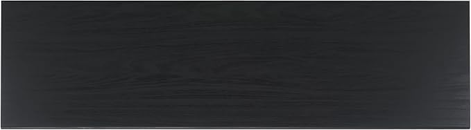 SAFAVIEH ESMA TV Stand for up to 60" Flatscreen – Black, Low Sideboard with 2 Sliding Doors, 1 Open Shelf, 1 Drawer, Entertainment Media Console (MED9638B)