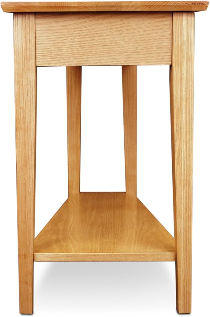 Leick Home 10074-DS Recliner Wedge Side Table with Shelf, Desert Sand