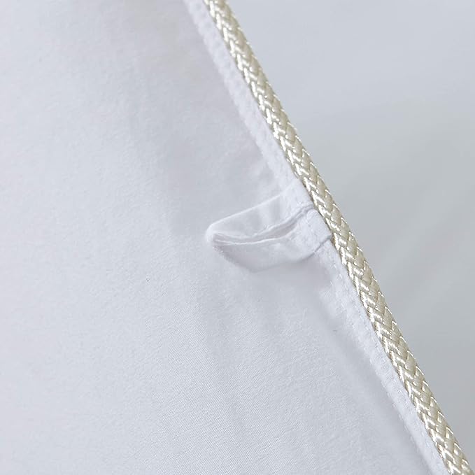 Luxurious Goose Down Feather Fiber Comforter Duvet Insert, Exquisite Solid White Design, Oversize Palatial King White 120 x 98, Premium Baffle Box 100% Egyptian Cotton, 80 oz Fill Weight