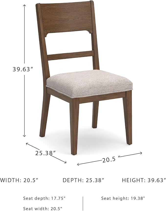 Signature Design by Ashley Cabalynn Traditional Dining Chair Set, 2 Count, Brown & Tan