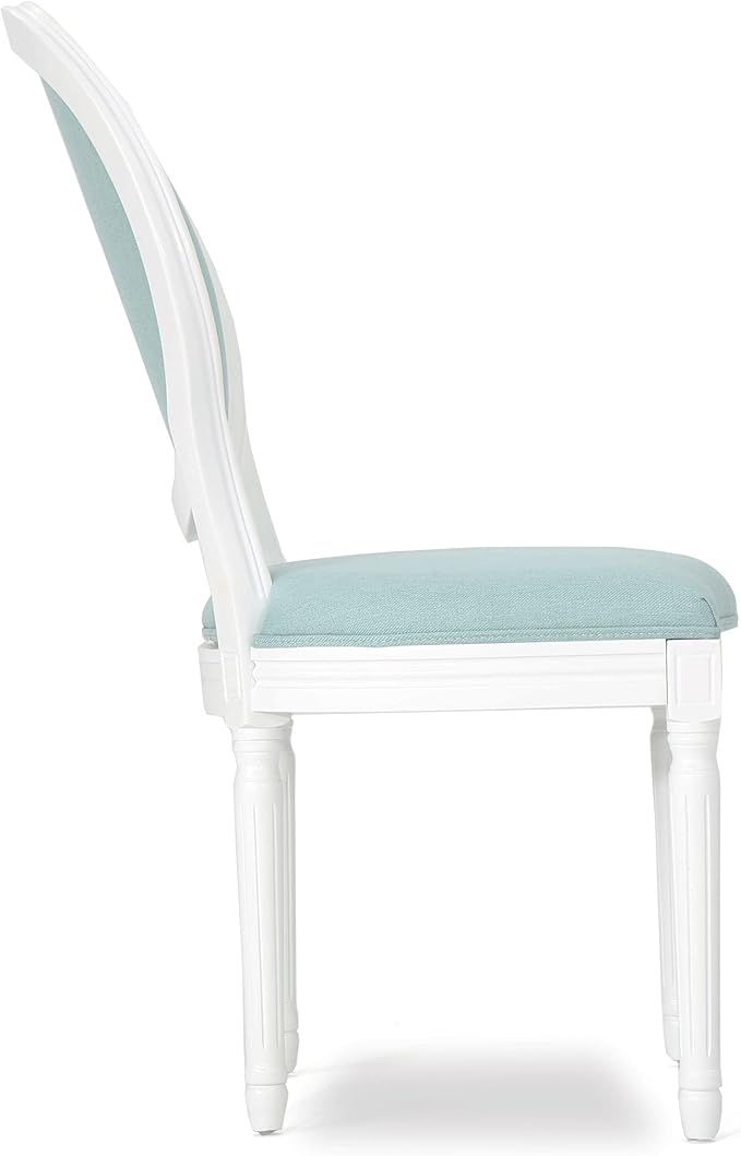 Christopher Knight Home Phinnaeus Fabric Dining Chairs, 2-Pcs Set, Light Blue