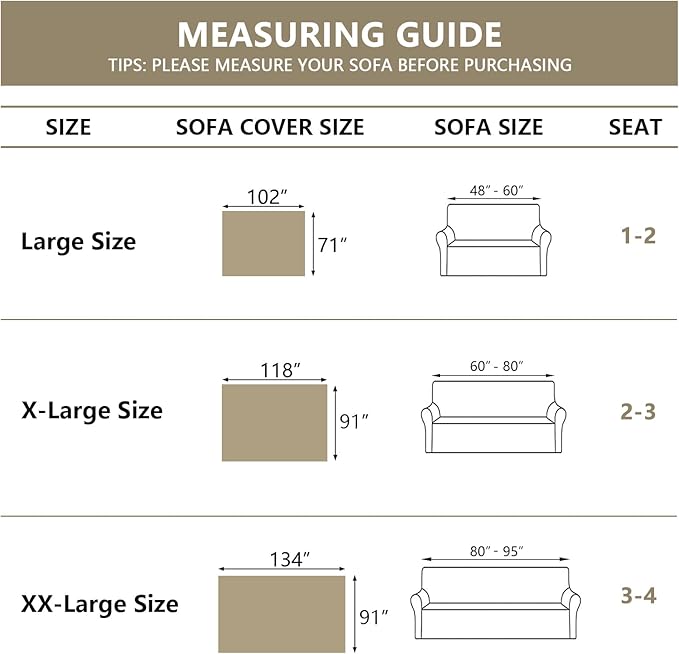 MYSKY HOME Sectional Couch Cover Sofa Covers Thick Couch Covers for 2 Cushion Couch Sofa Chenille Couch Cover Living Room Futon L Shaped Sofa Slipcovers for Dogs and Kids Tassel Edge 71" x 102"