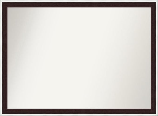 Amanti Art Bathroom Mirror for Over Sink, 30x41 Maya Espresso Silver Rectangle Vanity Mirror, X-Large Modern Contemporary Frame, Hangs Horizonally and Vertically, Bathroom Wall Decor, Non-Beveled Edge