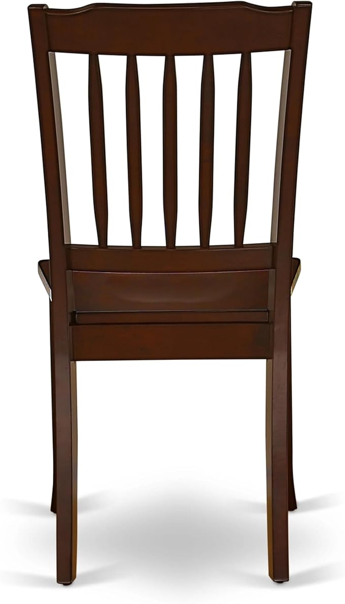 East West Furniture AMDA3-MAH-W 3 Piece Dining Table Set for Small Spaces Contains a Round Kitchen Table with Pedestal and 2 Dining Chairs, 36x36 Inch, Mahogany
