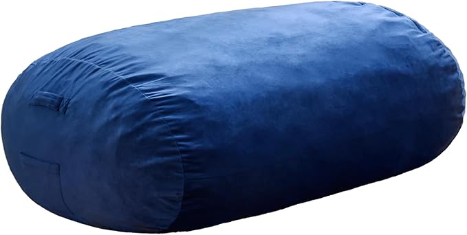 Hobestluk 3FT Bean Bag Chair Large Beanbag with Removable Cover Adult Bean Bag Chair with Portable Handle Desgin for Living Room Bedroom (Blue, 3FT)