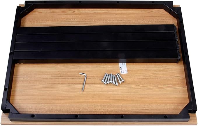 Need Small Computer Desk for Home&Office- 31.5'' Length Small Writing Desk Gaming Desk Students Laptop Use, Teak Color Desktop & Black Frame AC3BB(8060)