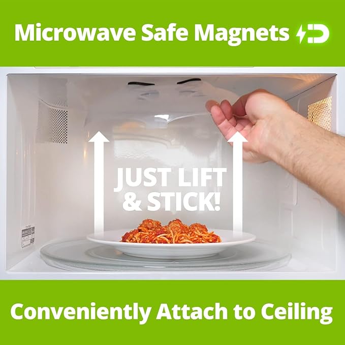 Magnetic Splatter Cover, 12-Inch Clear BPA-Free Food Lid, Vented Plate Guard with Steam Vents, Anti-Splash Microwave Lid, Dishwasher Safe, Space-Saving Magnetic Storage - Graphite
