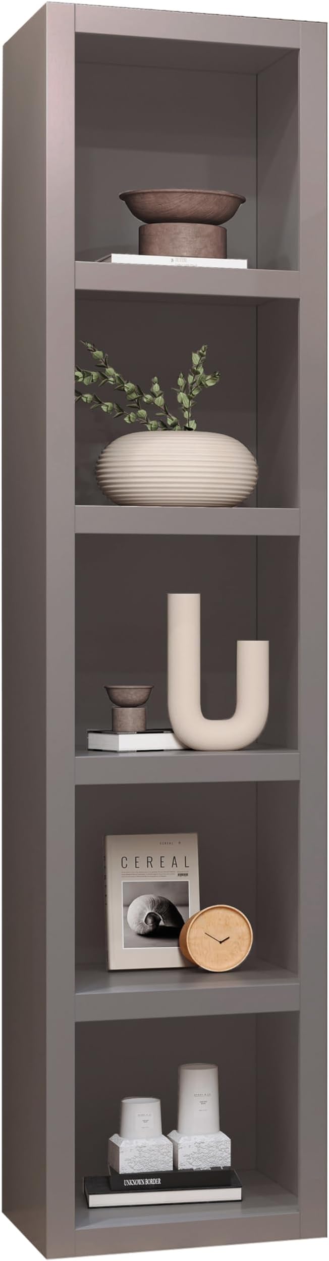 Oakland Living Grey 84-in Tall Wooden Bookcase Shelf