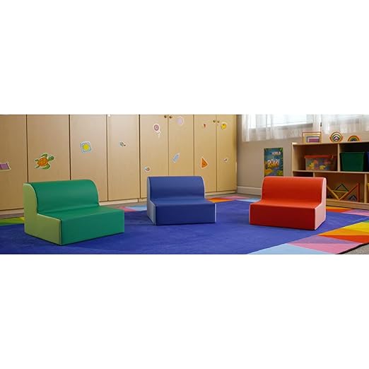 Children's Factory Library Trio Cozy Kids Chairs, Toddler Flexible Seating Classroom Furniture for Preschool or Daycare, 3-Pack