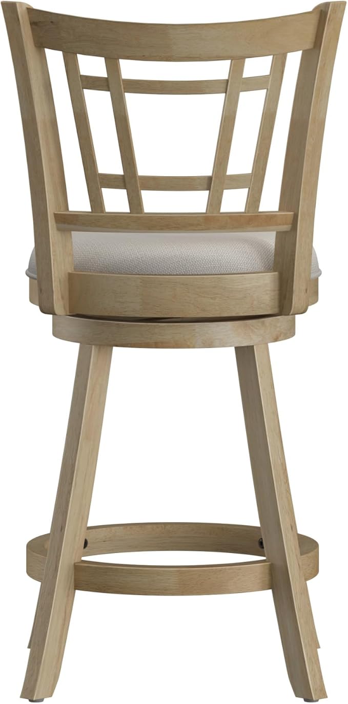 Hillsdale Fairfox 24.5" Wood Swivel Counter Height Stool, Natural