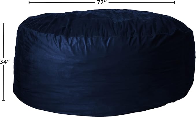 Sofa Sack Bean Bag Chair Cover, 6-Feet, Navy