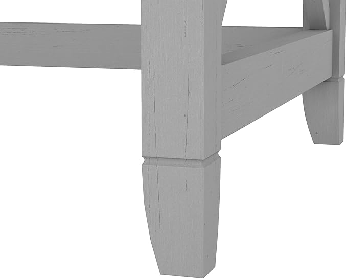 Bush Furniture Key West 48W Writing Desk in Cape Cod Gray