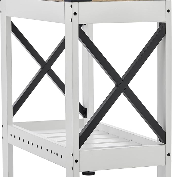 Narrow Side Table, End Table,Sofa Side Table, End Table Nightstand for Bedroom, Living Room, Small Spaces