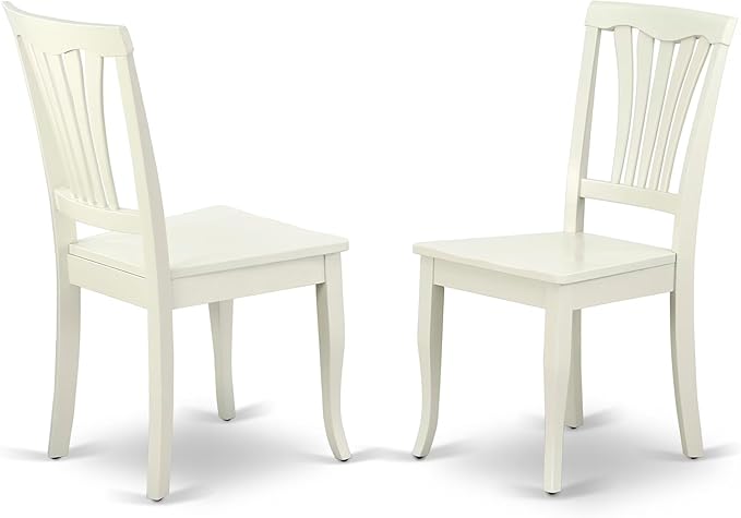 East West Furniture DOAV7-LWH-W 7 Piece Kitchen Table Set Consist of a Rectangle Dining Table with Butterfly Leaf and 6 Dining Room Chairs, 42x78 Inch, Linen White