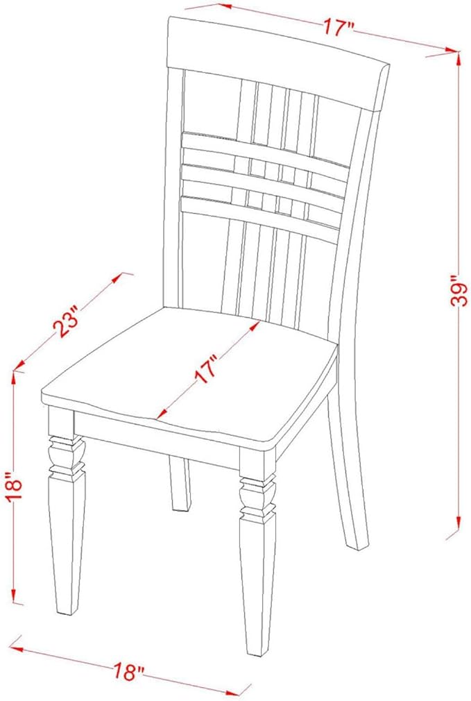 East West Furniture ANLG5-LWH-W 5 Piece Dining Table Set for 4 Includes a Round Kitchen Table with Pedestal and 4 Kitchen Dining Chairs, 36x36 Inch, Linen White