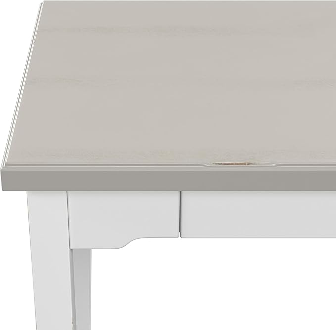 Hillsdale Furniture Clarion, Gray Wood Top/Sea White Base Desk/Table, Distressed
