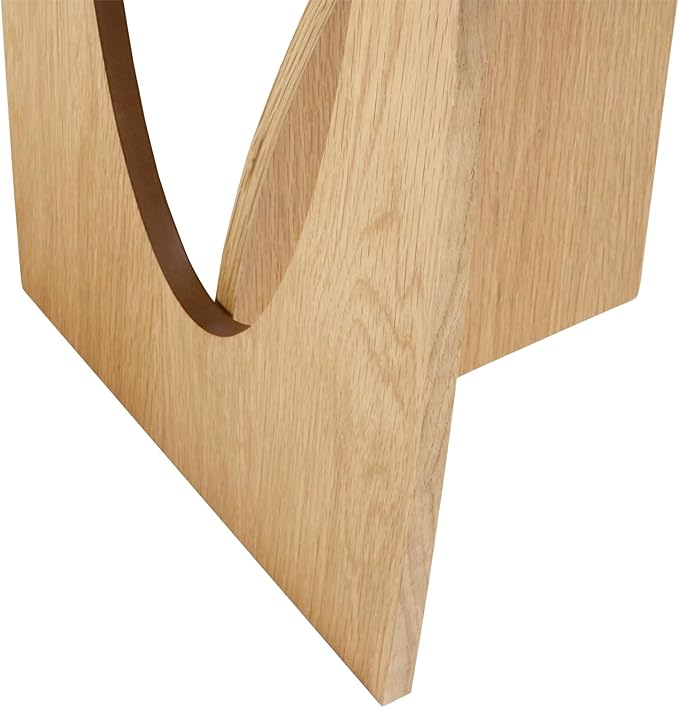 Get Set Style Round End Table Accent Side Table Circle Wood Corner Table Small Modern Coffee Table for Living Room or Bedroom Nightstand (Natural Finish)