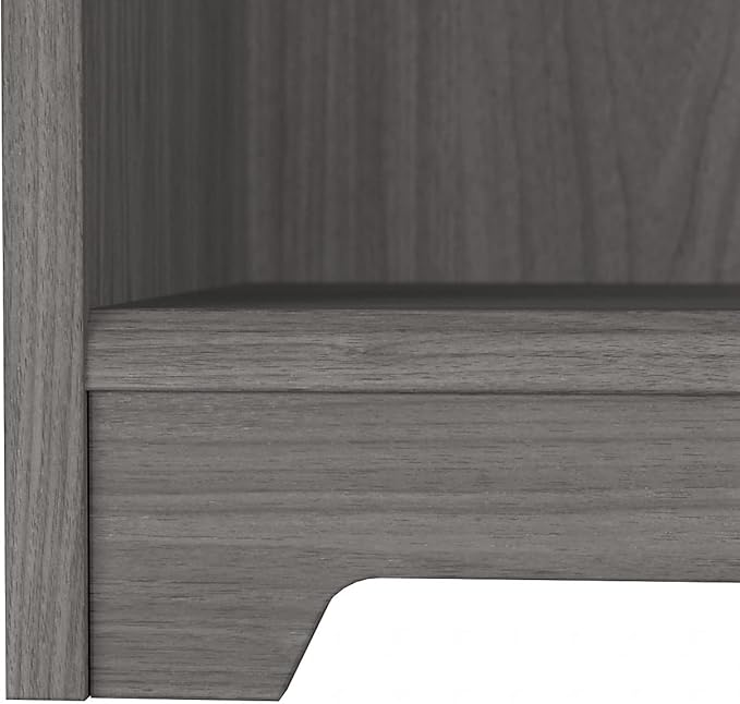 Bush Furniture Cabot Tall 5 Shelf Bookcase | Large Open Bookshelf in Modern Gray | Sturdy Display Cabinet for Library, Living Room, and Home Office