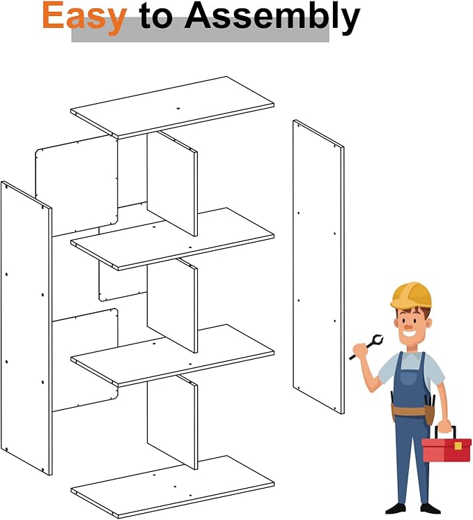 Sweetcrispy 6 Cube Storage Organizer - Open Cube Bookshelf with 3 Removable Back Panels, Display Storage Bookcase for Living Room, Bedroom, Entrance Hall, Home Office，36" L×11.6" W×24" H, White