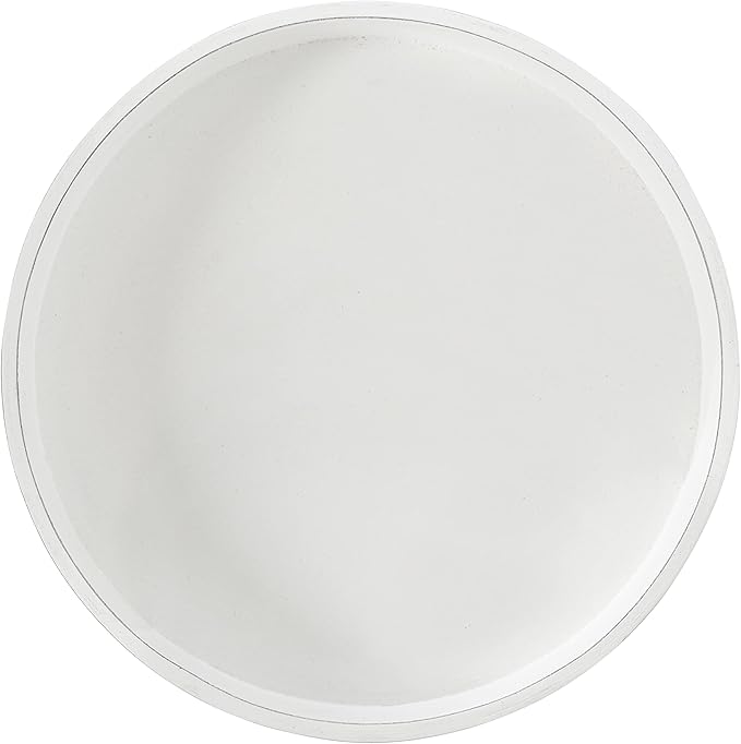 Kate and Laurel Bellport Farmhouse Drink Table, 10 x 10 x 22, White, Decorative Coastal Cocktail Table with Round Tabletop and Colonial Base for Farmhouse Décor