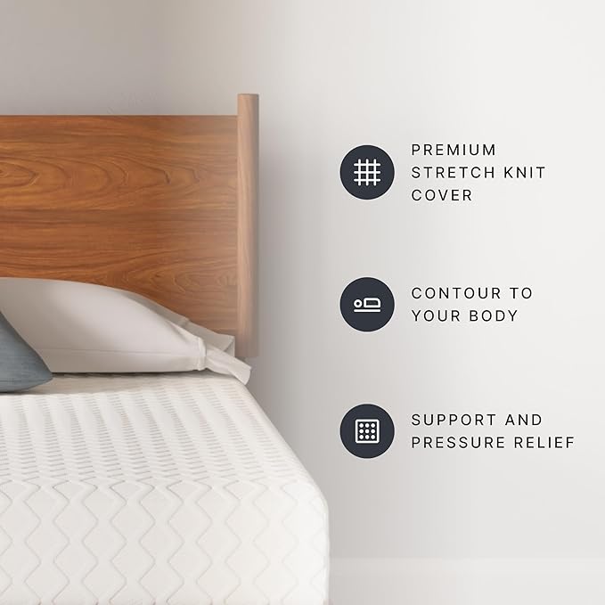Signature Design by Ashley California King Size Chime 10 Inch Medium Firm Memory Foam Mattresswith Green Tea & Charcoal Gel for Pressure Relief, Fiberglass Free, Mattress In A Box