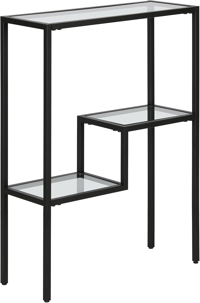 Henn&Hart 22" Wide Rectangular Console Table in Blackened Bronze, Entryway Table, Accent Table for Living Room, Hallway