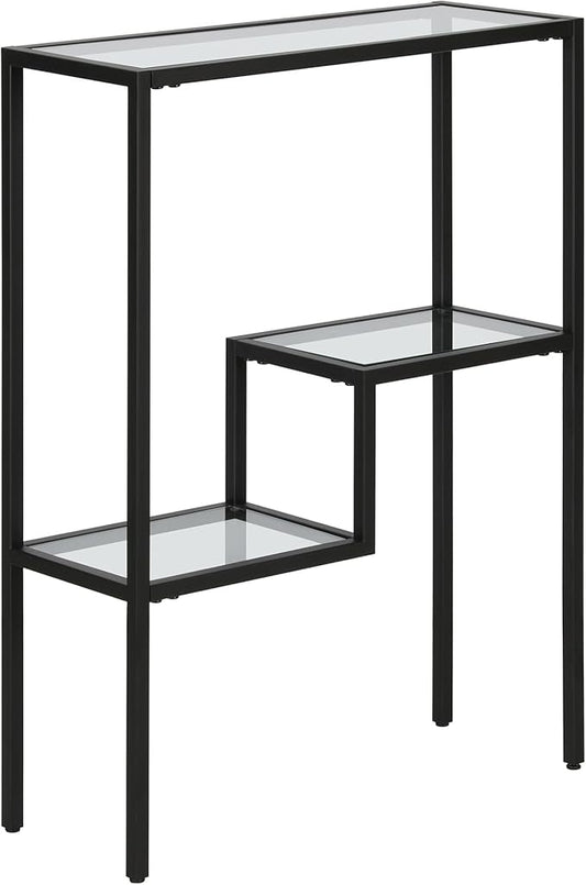 Henn&Hart 22" Wide Rectangular Console Table in Blackened Bronze, Entryway Table, Accent Table for Living Room, Hallway