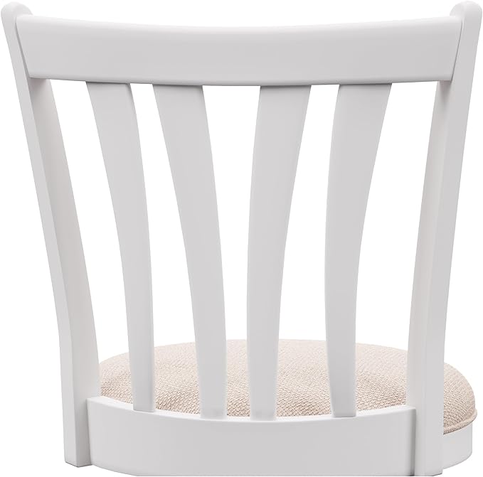 Hillsdale 29.5" Savana Wood Swival Bar Height Stool, White