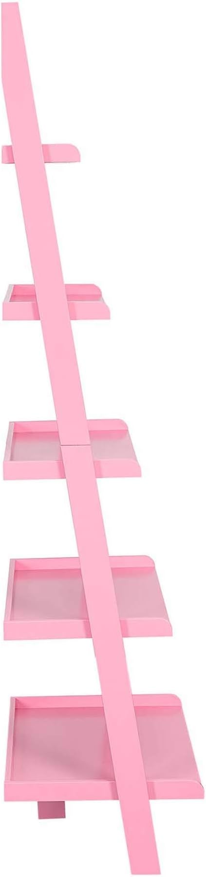 Convenience Concepts American Heritage Bookshelf Ladder, Light Pink