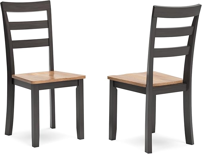 Signature Design by Ashley Gesthaven Solid Wood Frame Dining Chair, Set of 2, Natural/Brown