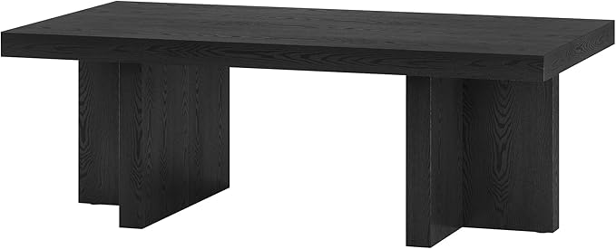 Henn&Hart Dimitra Coffee Table, 44" Wide, Black