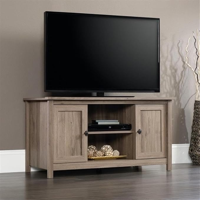 Sauder County Line Panel TV Stand, For TVs up to 47", Salt Oak finish